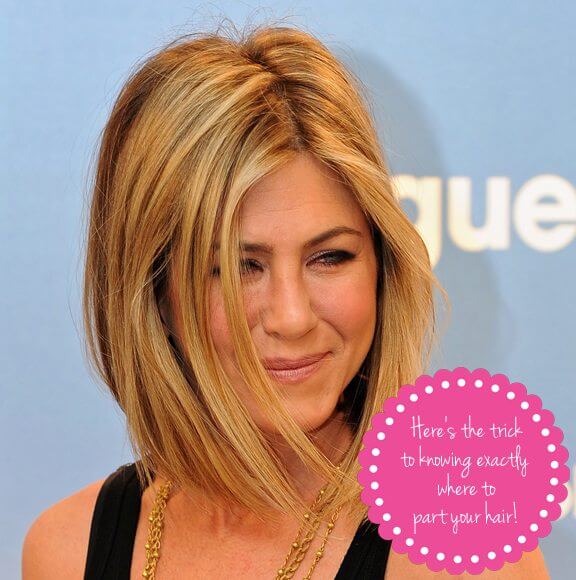 Here’s the trick to knowing exactly where to part your hair!