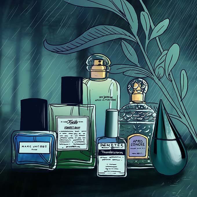 Rain perfumes