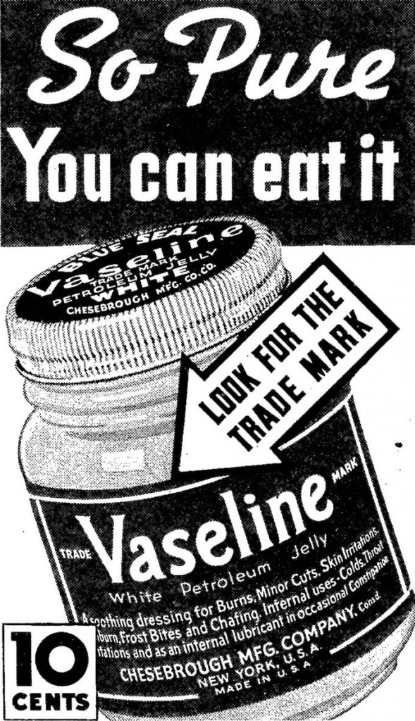 can you eat vaseline