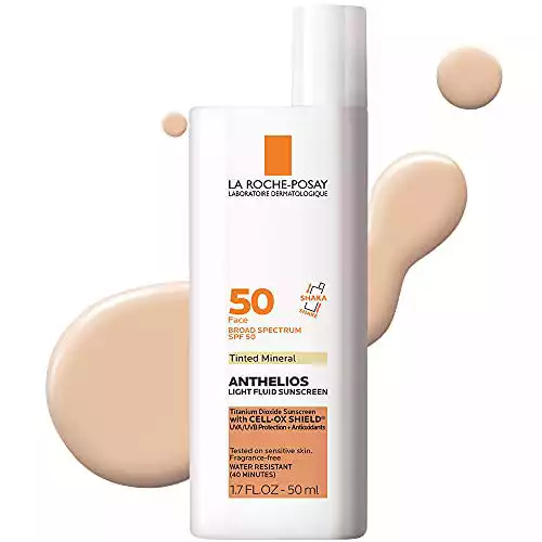 La Roche-Posay Anthelios Tinted Sunscreen SPF 50 Ultra-Light Fluid Broad Spectrum SPF 50 Face Sunscreen